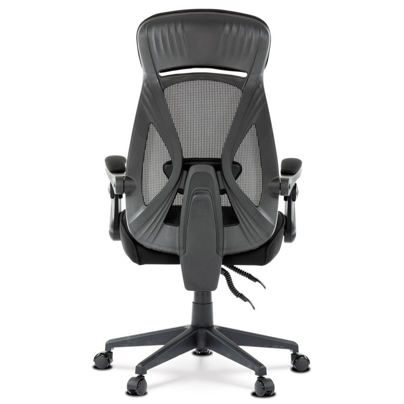 Autronic - Kancelárska stolička, poťah čierna látka a čierna sieťovina MESH, PC mech. s aretáciou - KA-Y309 BK