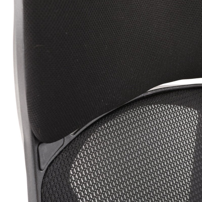 Autronic - Kancelárska stolička, poťah čierna látka a čierna sieťovina MESH, PC mech. s aretáciou - KA-Y309 BK