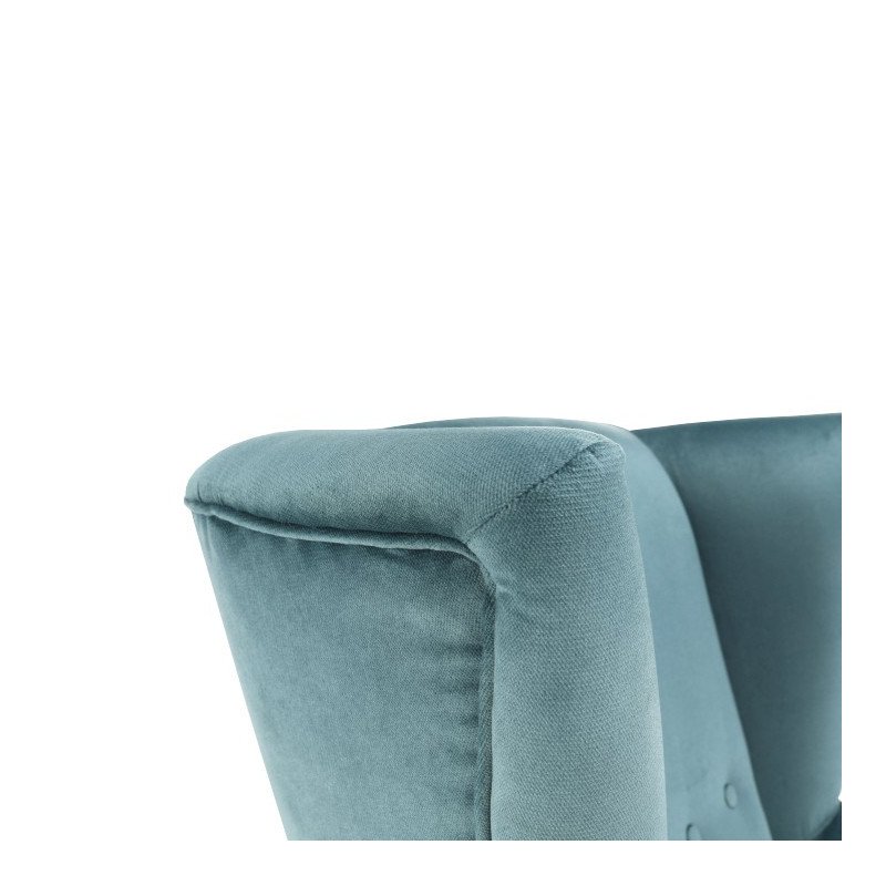 Kreslo-ušiak, mentolová/buk, RODEZA