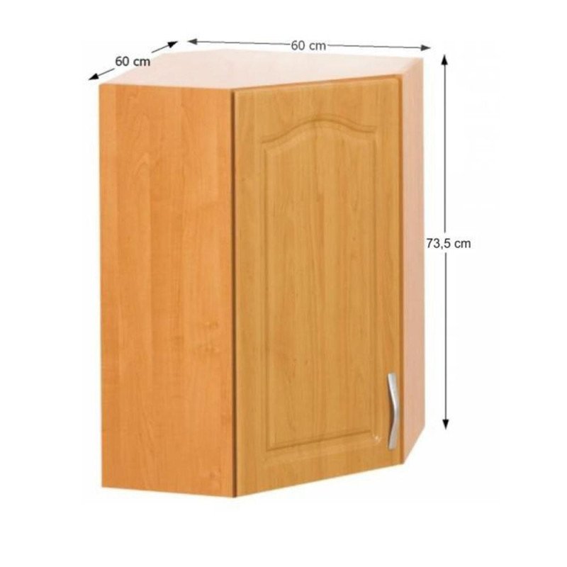 Horná skrinka, jelša, ľavá, LORA MDF NEW KLASIK W60/60