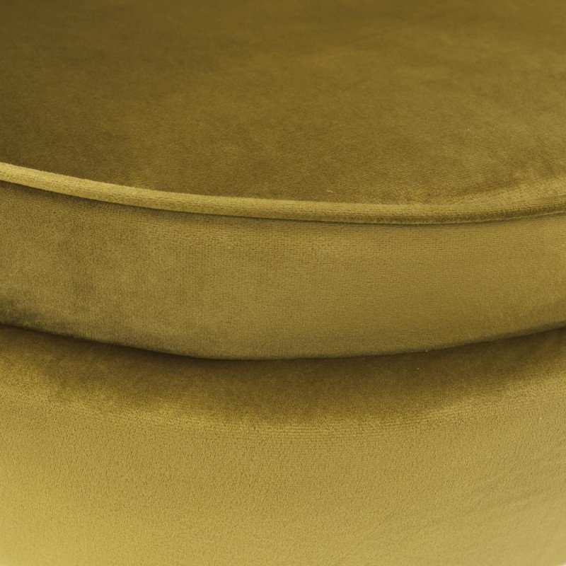 Kreslo v štýle Art-deco, horčicová Velvet látka/gold chróm-zlatý, NOBLIN