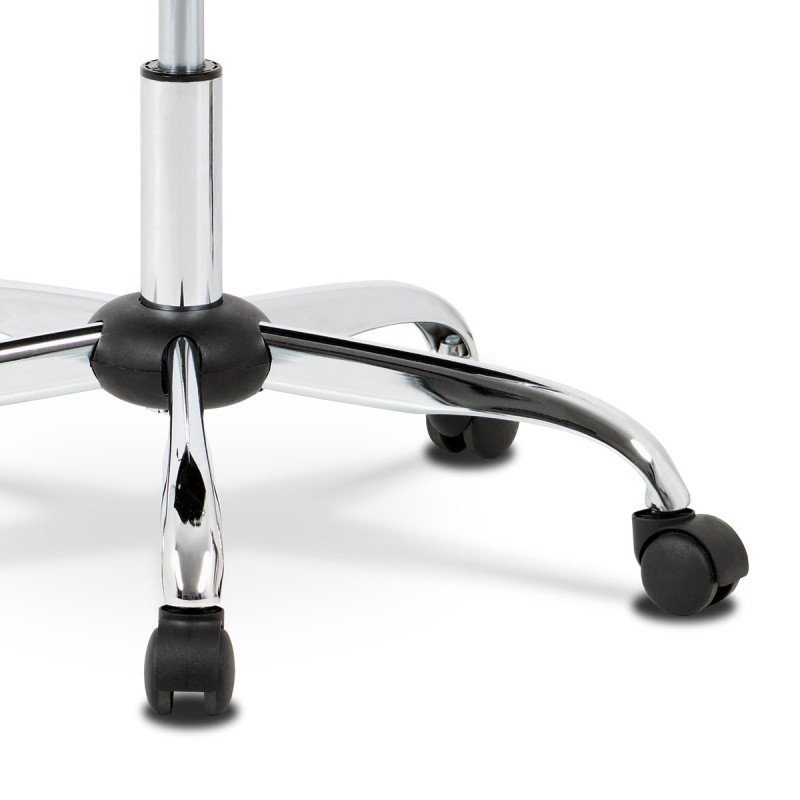 Autronic - Kancelárska stolička s podhlavníkom z ekokože, hojdací mechanizmus, kovový križ - KA-E305 BK