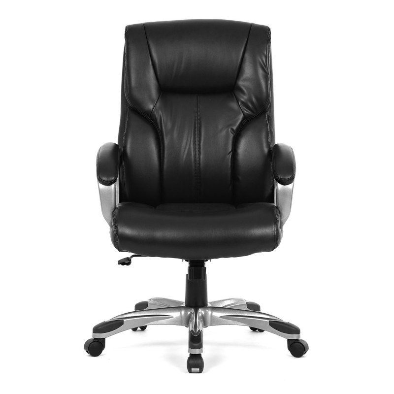 Autronic - Kancelářské křeslo, černá ekokůže, plastový kříž,  houpací mechanismus - KA-N829 BK