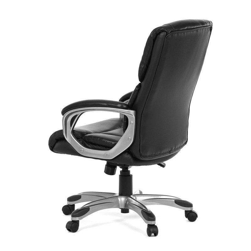 Autronic - Kancelářské křeslo, černá ekokůže, plastový kříž,  houpací mechanismus - KA-N829 BK
