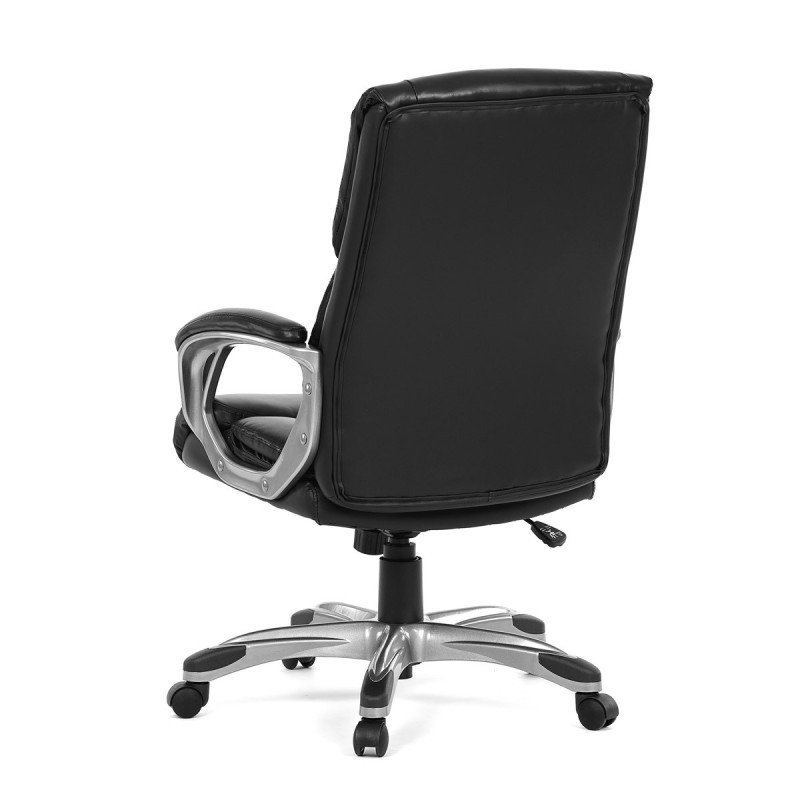 Autronic - Kancelářské křeslo, černá ekokůže, plastový kříž,  houpací mechanismus - KA-N829 BK