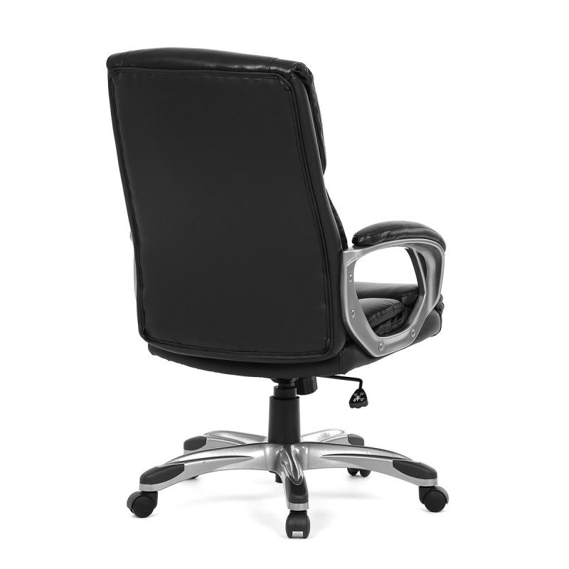 Autronic - Kancelářské křeslo, černá ekokůže, plastový kříž,  houpací mechanismus - KA-N829 BK