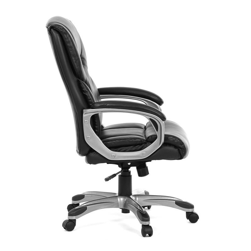 Autronic - Kancelářské křeslo, černá ekokůže, plastový kříž,  houpací mechanismus - KA-N829 BK