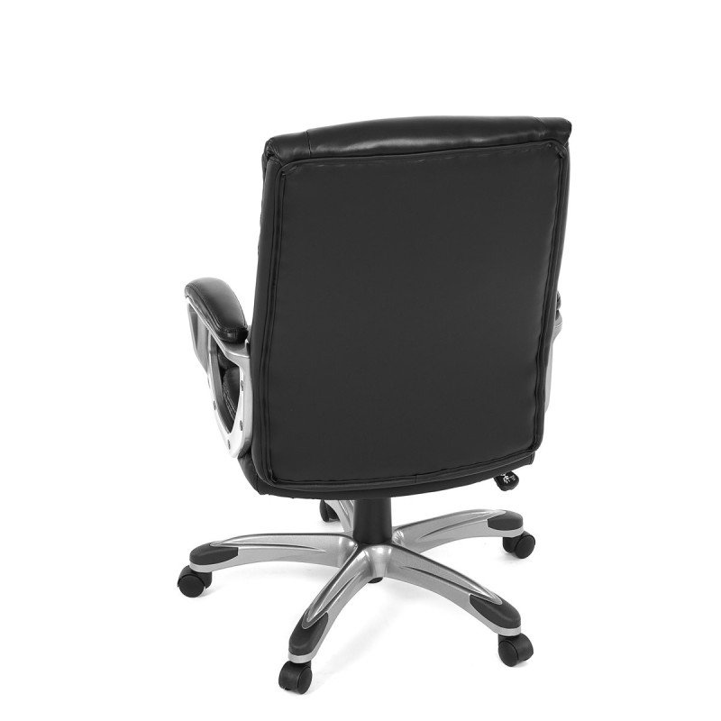 Autronic - Kancelářské křeslo, černá ekokůže, plastový kříž,  houpací mechanismus - KA-N829 BK