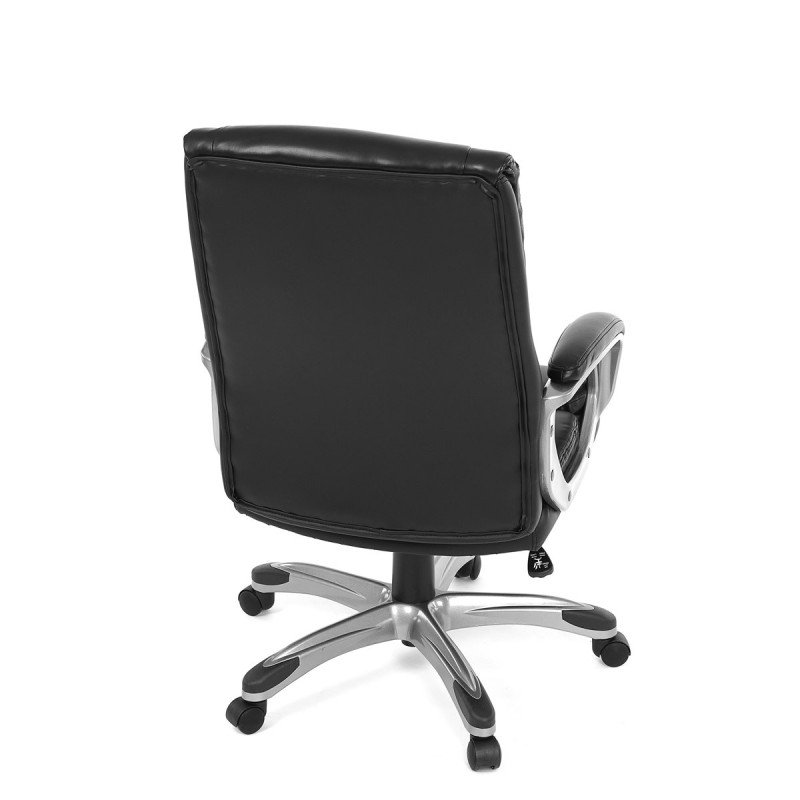 Autronic - Kancelářské křeslo, černá ekokůže, plastový kříž,  houpací mechanismus - KA-N829 BK