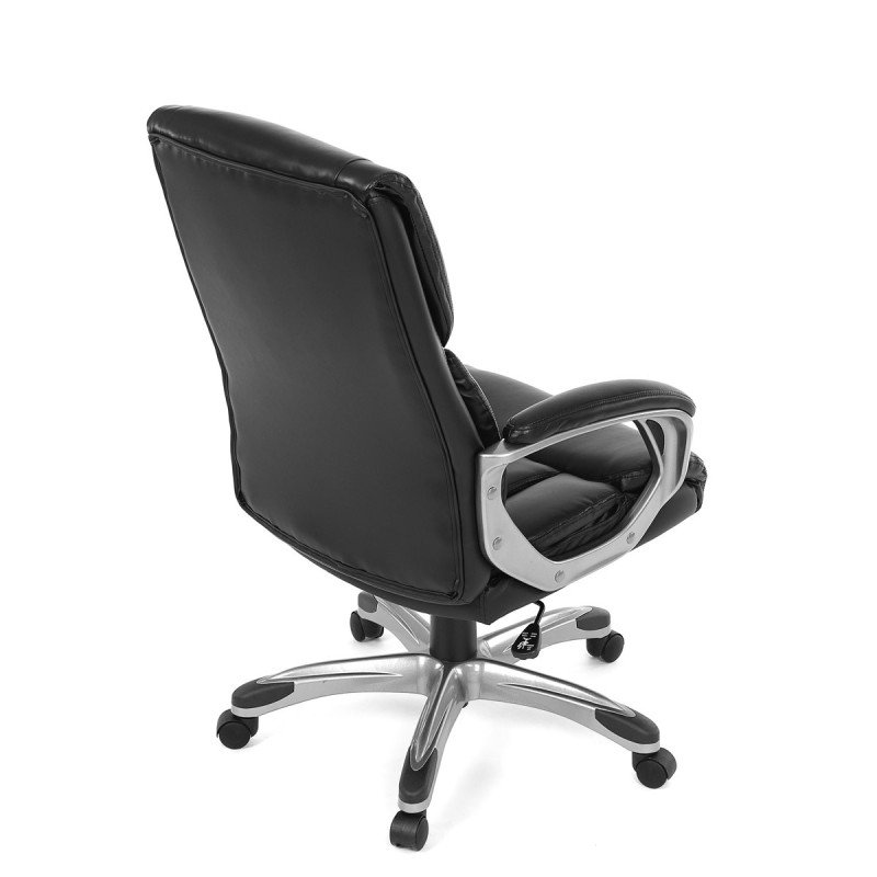 Autronic - Kancelářské křeslo, černá ekokůže, plastový kříž,  houpací mechanismus - KA-N829 BK