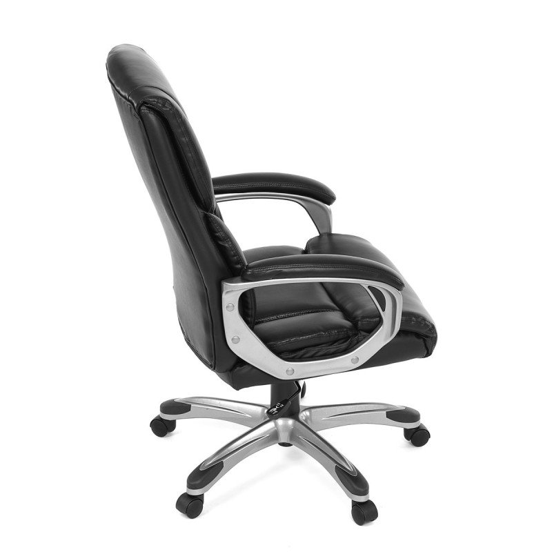 Autronic - Kancelářské křeslo, černá ekokůže, plastový kříž,  houpací mechanismus - KA-N829 BK