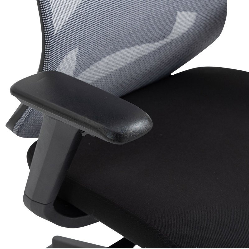 Autronic - Kancelářská židle, černý plast, černá látka, 4D područky, kolečka pro tvrdé povrchy, houpací mechanika s