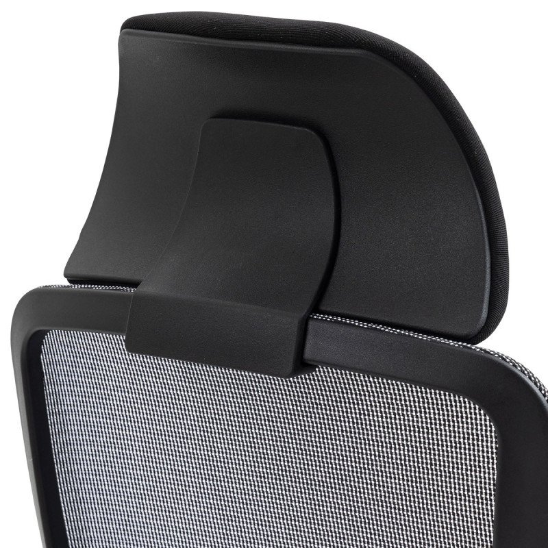 Autronic - Kancelářská židle, černý plast, černá látka, 4D područky, kolečka pro tvrdé povrchy, houpací mechanika s