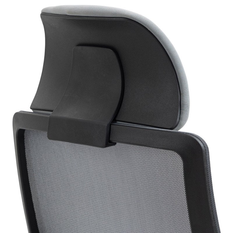 Autronic - Kancelářská židle, černý plast, šedá látka, 4D područky, kolečka pro tvrdé podlahy - KA-V324 GREY