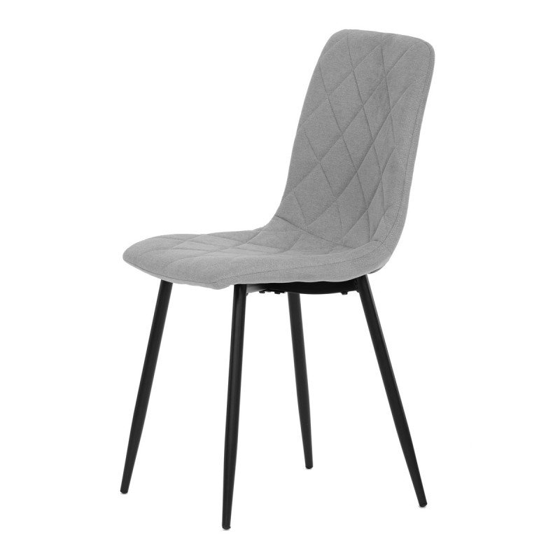 Autronic - Židle jídelní, stříbrná látka, nohy černý kov - CT-283 SIL2