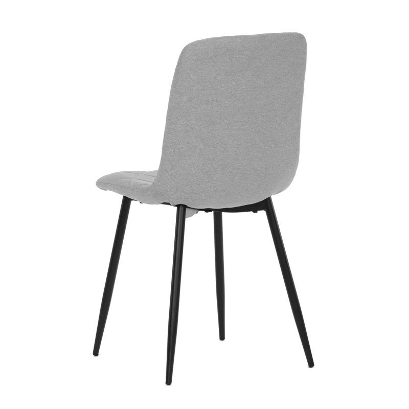 Autronic - Židle jídelní, stříbrná látka, nohy černý kov - CT-283 SIL2