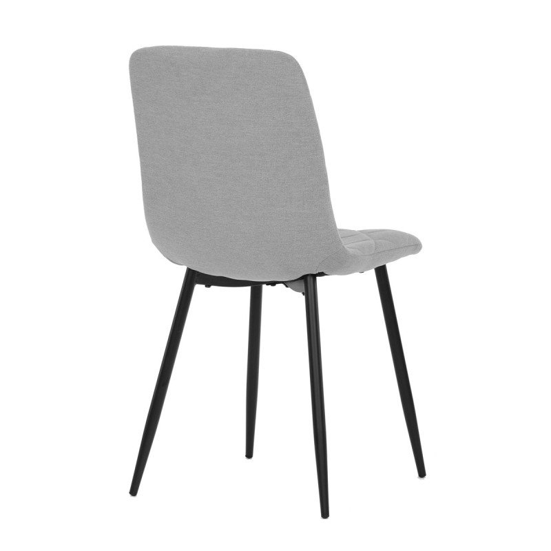 Autronic - Židle jídelní, stříbrná látka, nohy černý kov - CT-283 SIL2