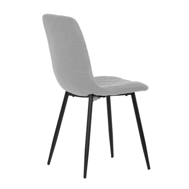Autronic - Židle jídelní, stříbrná látka, nohy černý kov - CT-283 SIL2
