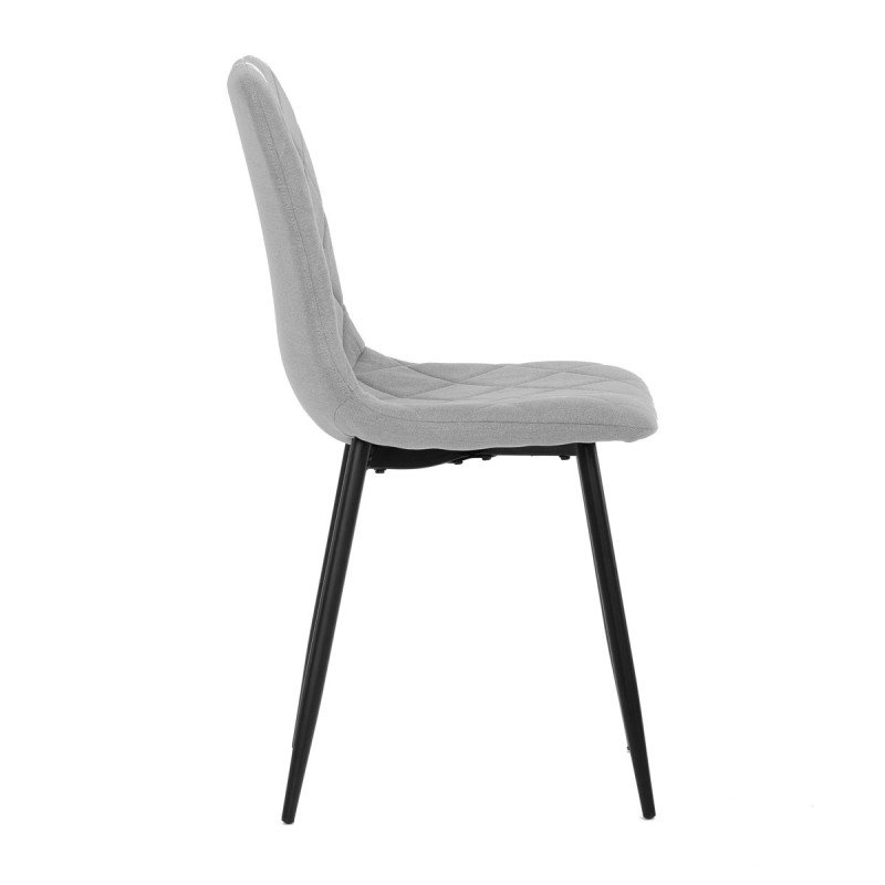 Autronic - Židle jídelní, stříbrná látka, nohy černý kov - CT-283 SIL2