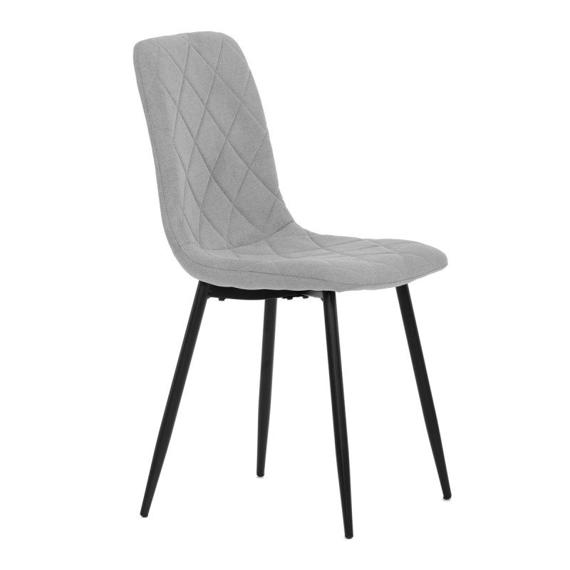 Autronic - Židle jídelní, stříbrná látka, nohy černý kov - CT-283 SIL2