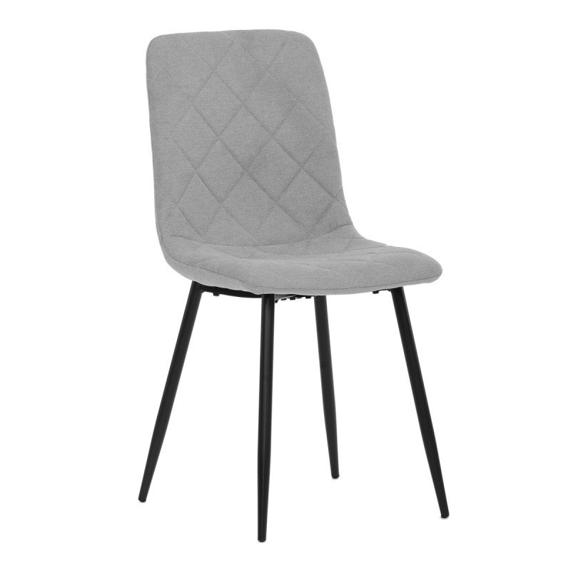 Autronic - Židle jídelní, stříbrná látka, nohy černý kov - CT-283 SIL2