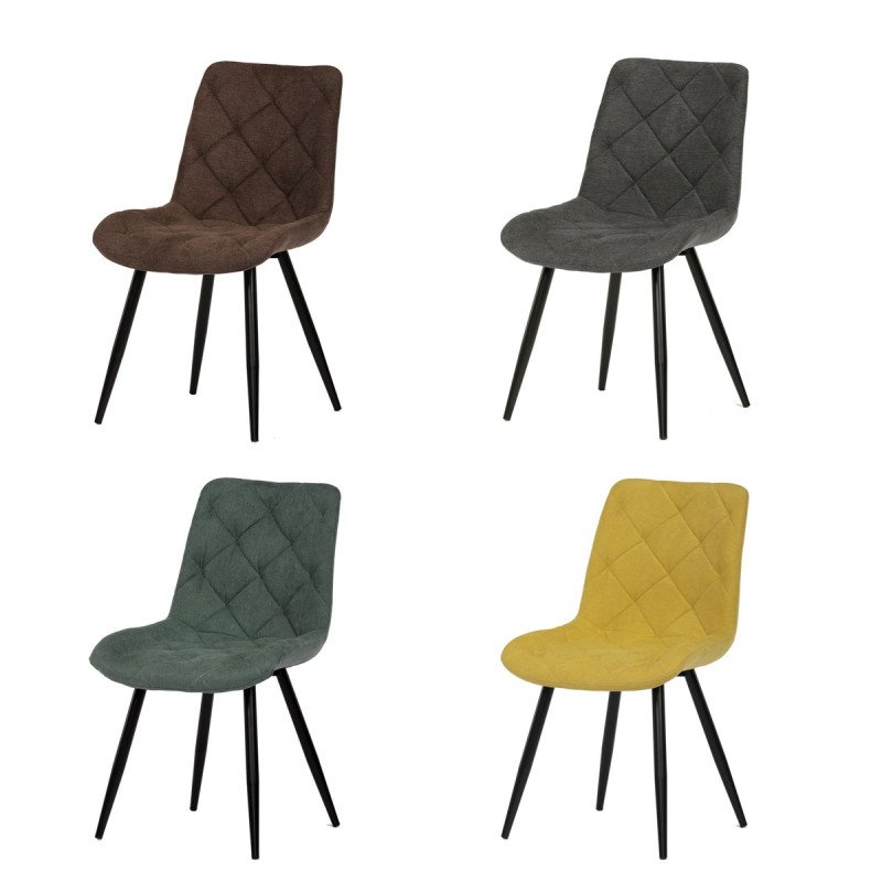 Autronic - Židle jídelní, šedá látka, nohy černá kov - CT-382 GREY2