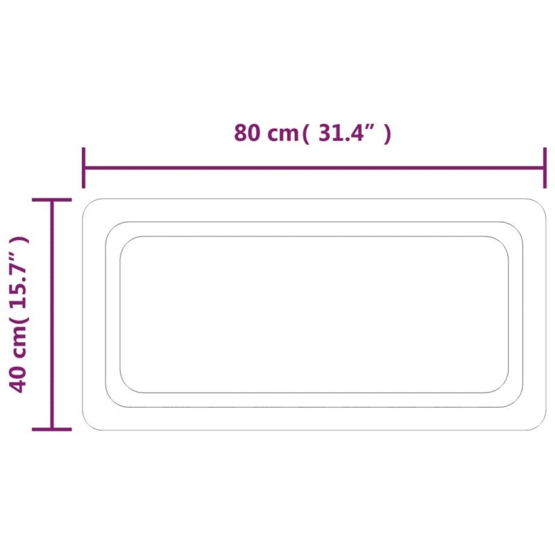 vidaXL LED kúpeľňové zrkadlo 40x80 cm
