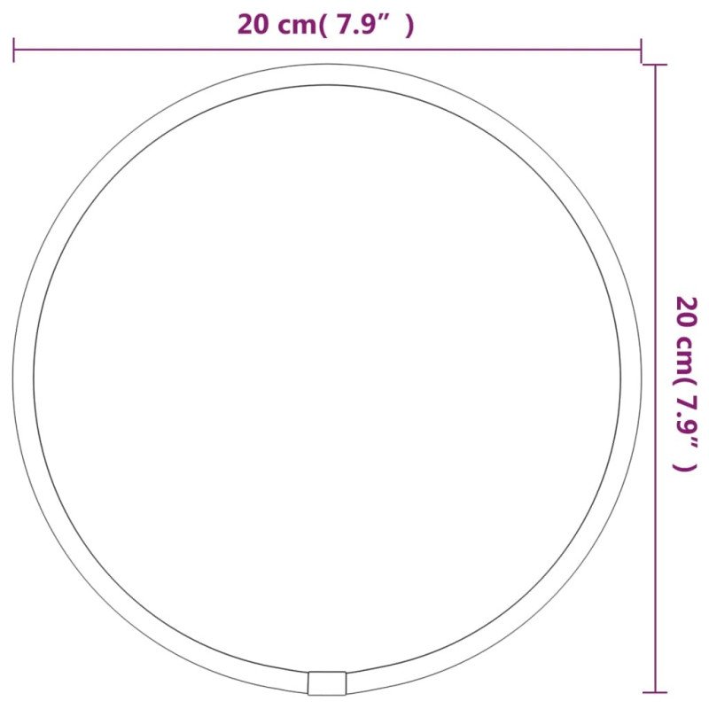 vidaXL Nástenné zrkadlo strieborné ? 20 cm okrúhle