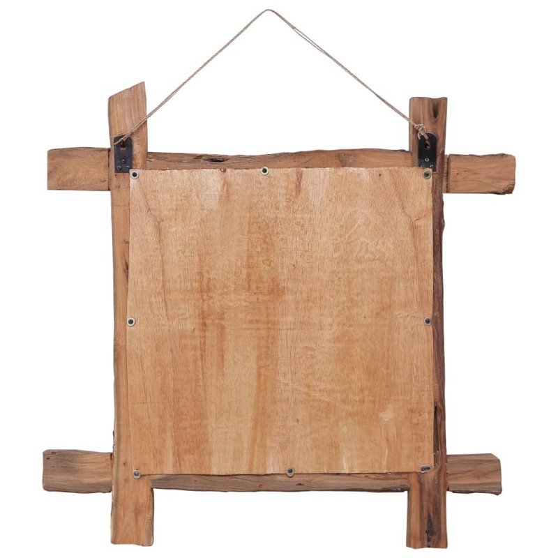 vidaXL Zrkadlo z polienok, prírodné 70x70 cm, recyklovaný masív