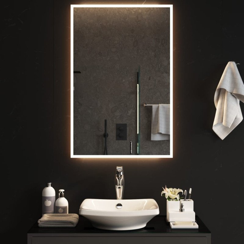 vidaXL LED kúpeľňové zrkadlo 60x90 cm