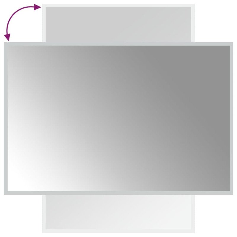 vidaXL LED kúpeľňové zrkadlo 60x90 cm