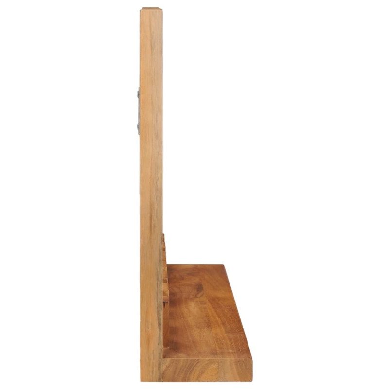 vidaXL Nástenné zrkadlo s poličkou 60x12x40 cm masívne teakové sklo