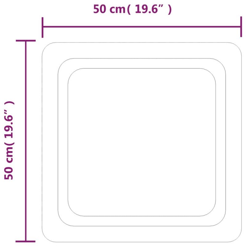 vidaXL LED kúpeľňové zrkadlo 50x50 cm