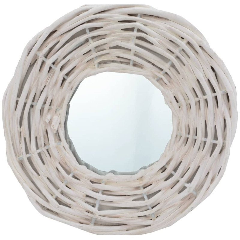 vidaXL Zrkadlá 3 ks, biele 15 cm, prútie