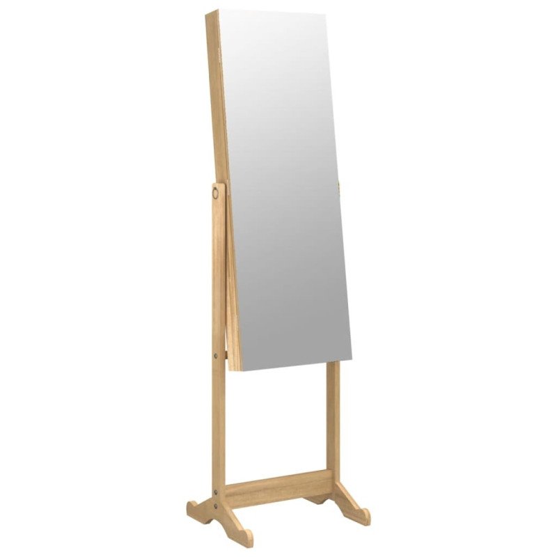 vidaXL Zrkadlová voľne stojaca skrinka na šperky 42x38x152 cm