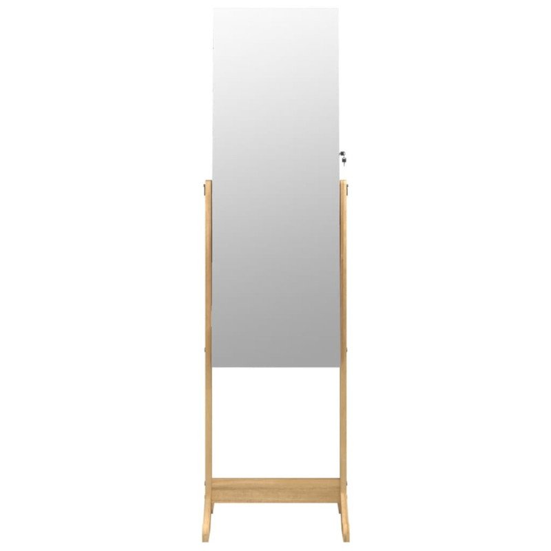 vidaXL Zrkadlová voľne stojaca skrinka na šperky 42x38x152 cm
