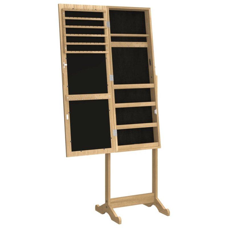 vidaXL Zrkadlová voľne stojaca skrinka na šperky 42x38x152 cm