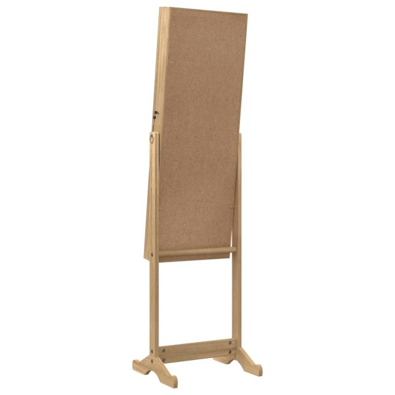 vidaXL Zrkadlová voľne stojaca skrinka na šperky 42x38x152 cm