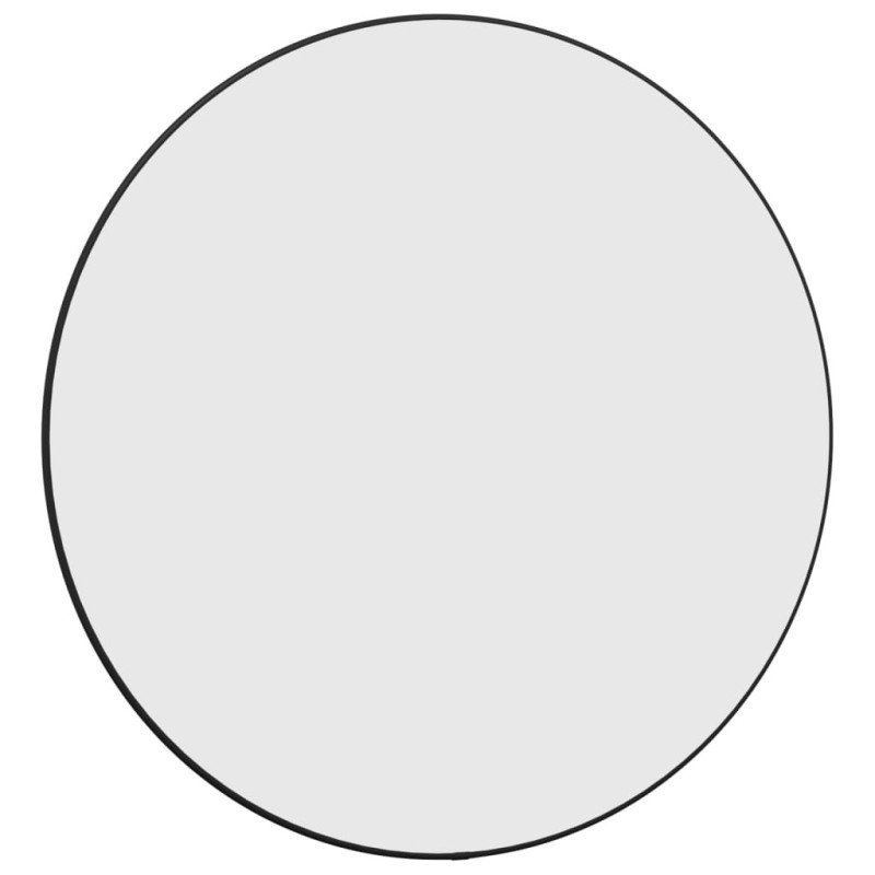 vidaXL Nástenné zrkadlo čierne ? 60 cm okrúhle