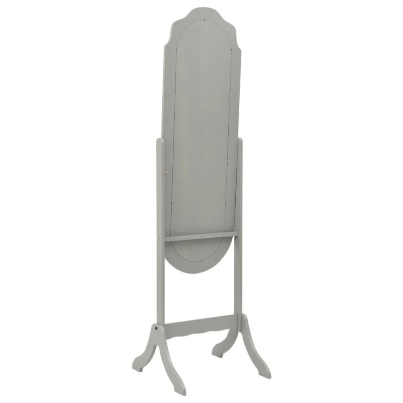 vidaXL Samostatne stojace zrkadlo sivé 46x48x164 cm