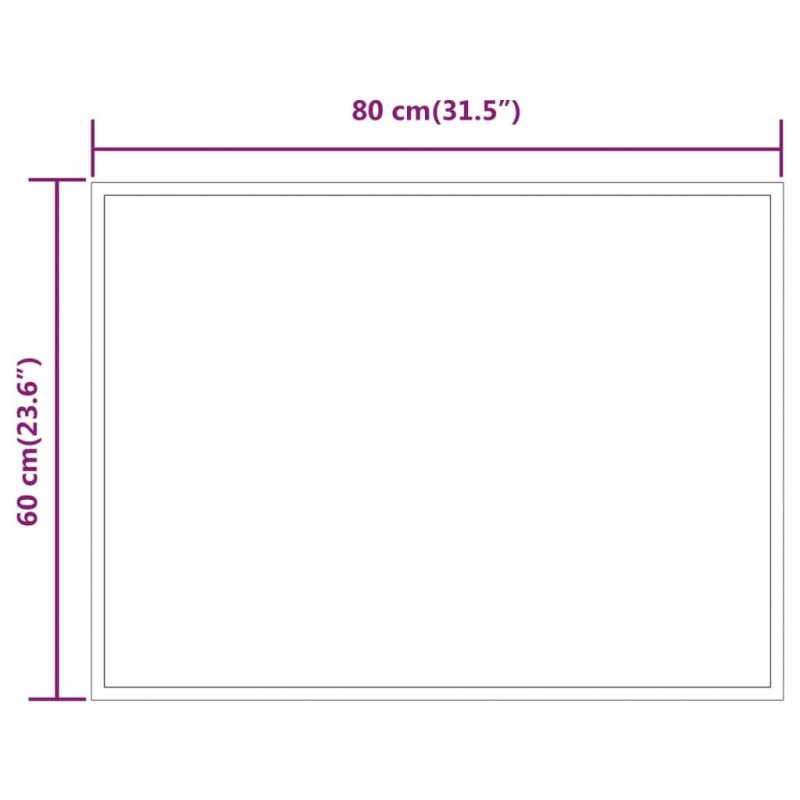 vidaXL LED kúpeľňové zrkadlo 60x80 cm