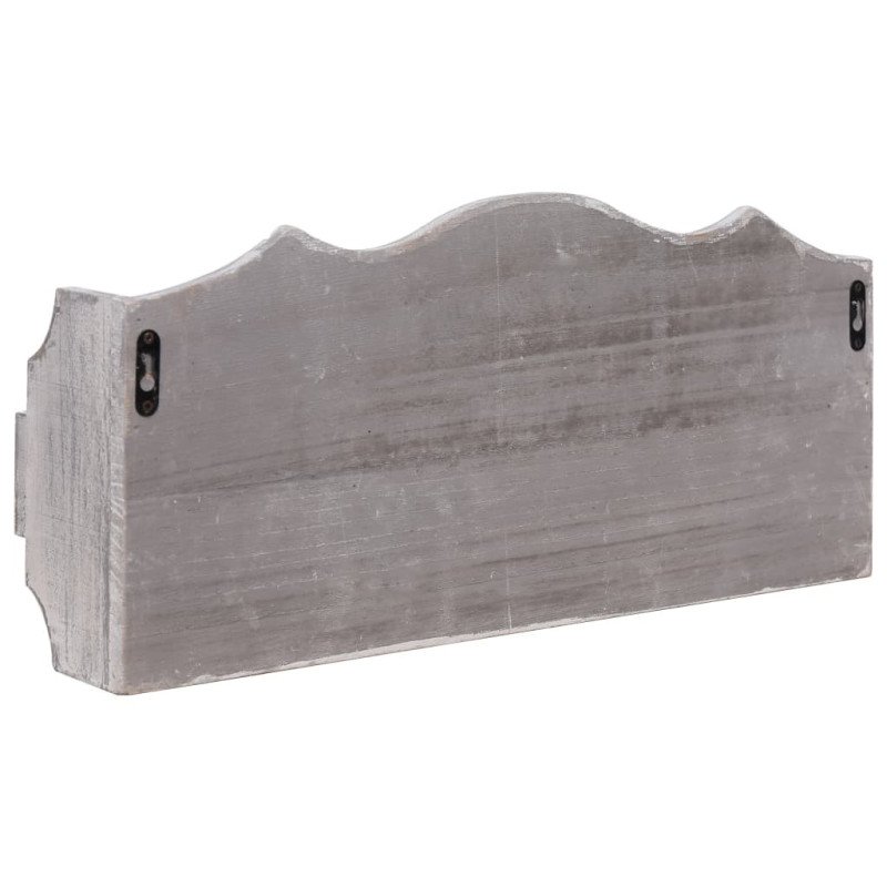 vidaXL Nástenný vešiak sivý 50x10x23 cm drevený