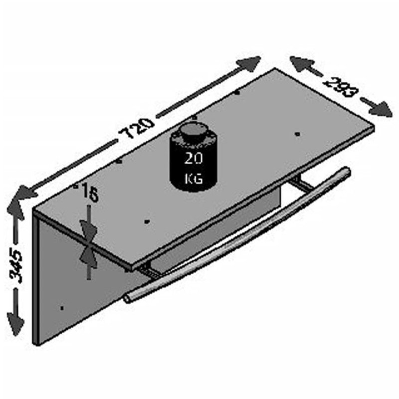 FMD nástenný vešiak na kabáty 72x29,3x34,5 cm biely vysoký lesk 