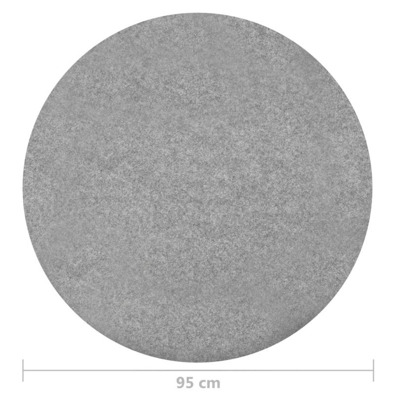 vidaXL Umelý trávnik s nopmi priem. 95 cm sivý okrúhly