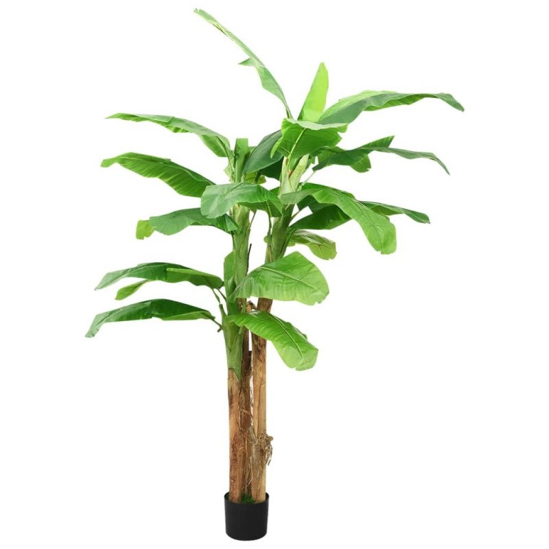 vidaXL Umelý banánovník s kvetináčom 300 cm zelený