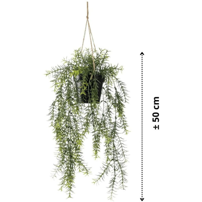 Emerald Umelý závesný ker Asparágus v kvetináči 50 cm