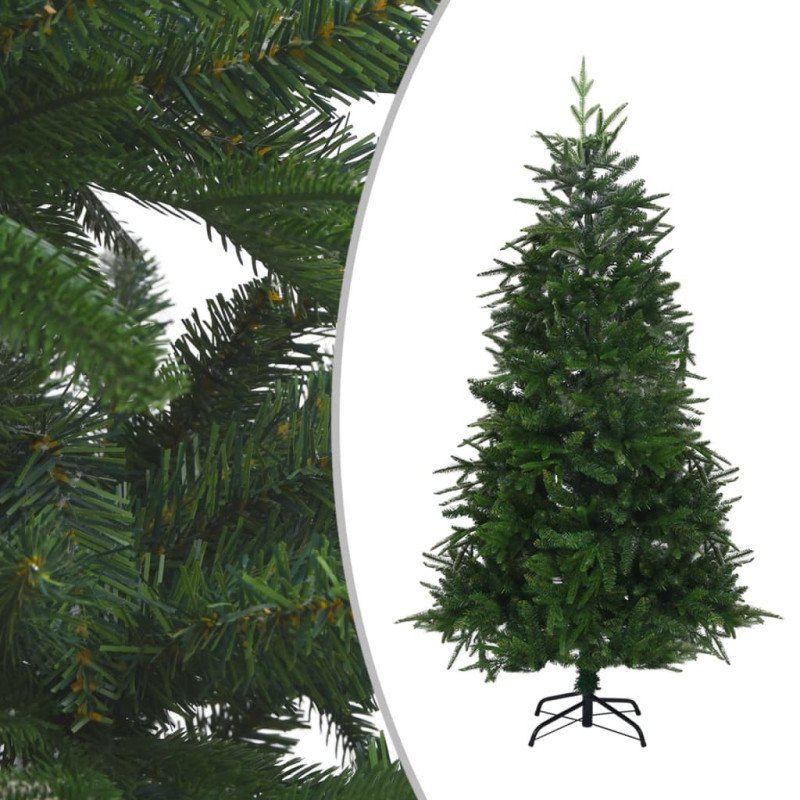 vidaXL Osvetlený umelý vianočný stromček, zelený 210 cm, PVC a PE