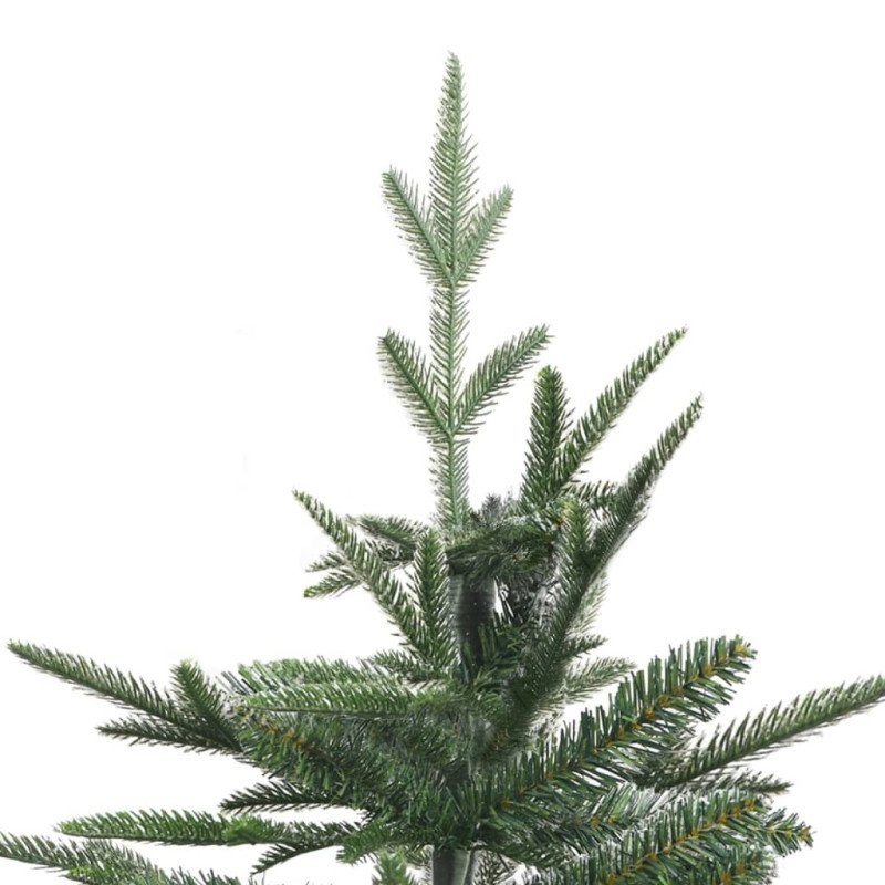 vidaXL Osvetlený umelý vianočný stromček, zelený 210 cm, PVC a PE