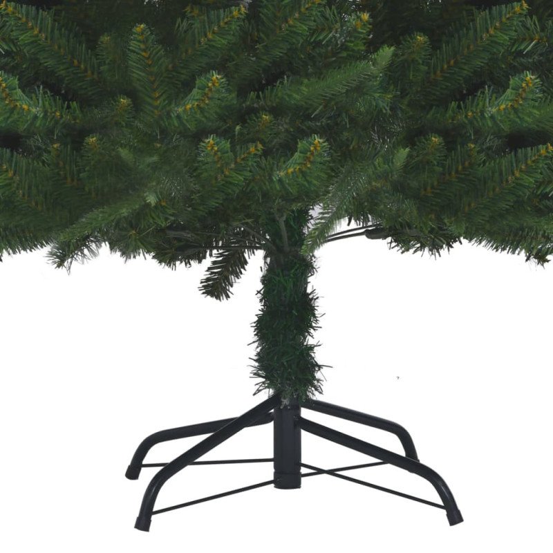vidaXL Osvetlený umelý vianočný stromček, zelený 210 cm, PVC a PE