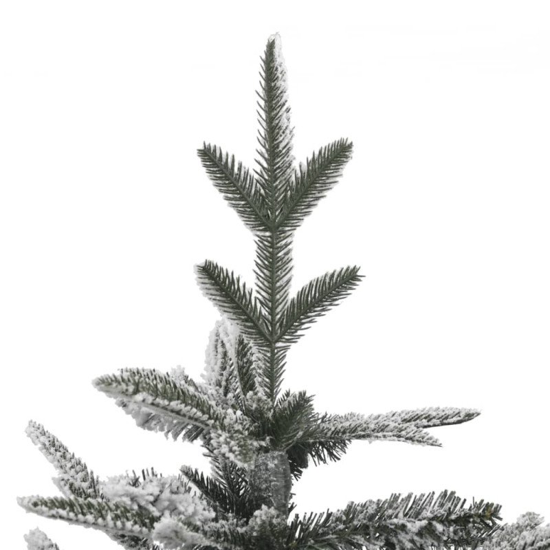 vidaXL Osvetlený umelý vianočný stromček, zasnežený 120 cm, PVC a PE